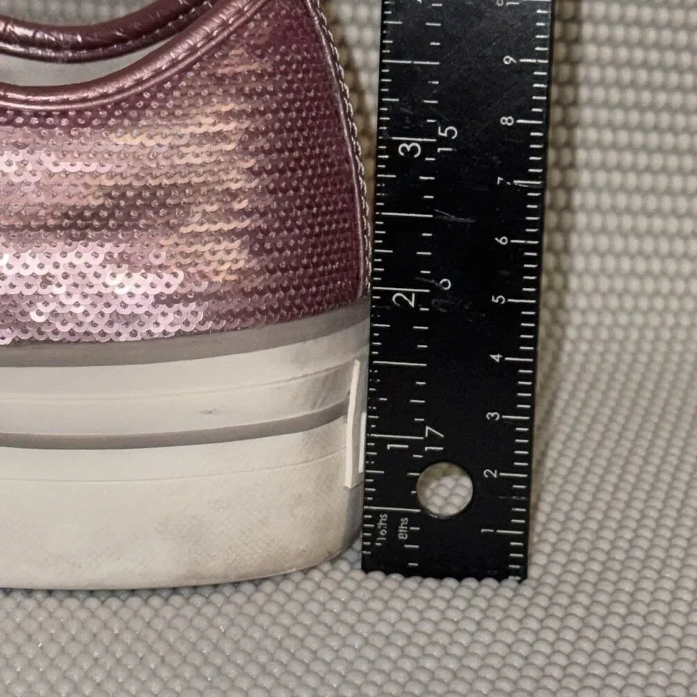 Converse Platform Low Top Sneakers in Metallic Pink - Picture 9 of 9